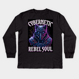 Cybernetic Rebel Soul Kids Long Sleeve T-Shirt